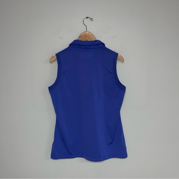 Nike Golf Sleeveless Polo Women’s Size Large Purple Blue Tour Performance Top - Picture 7 of 8